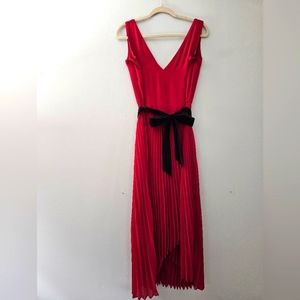 White House Black Market Red Midi size 6 dress